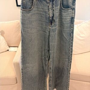 Madewell Wide-Leg Light Blue Flare Jeans